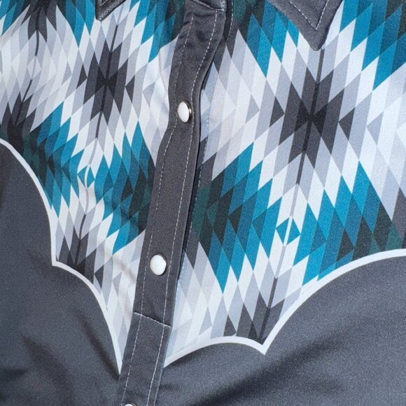 Ranch Dress'N Performance Rodeo Cowgirl Western Pearl Snap Womens Small - Picture 3 of 8